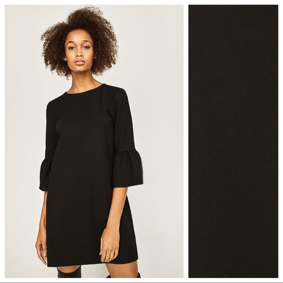 🌹NWT. Zara Black Mini Dress. Size S. - Picture 2 of 7